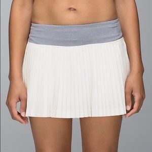 pleat to street lululemon white skirt
